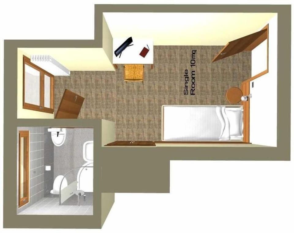 Classic Single Room | Floor plan