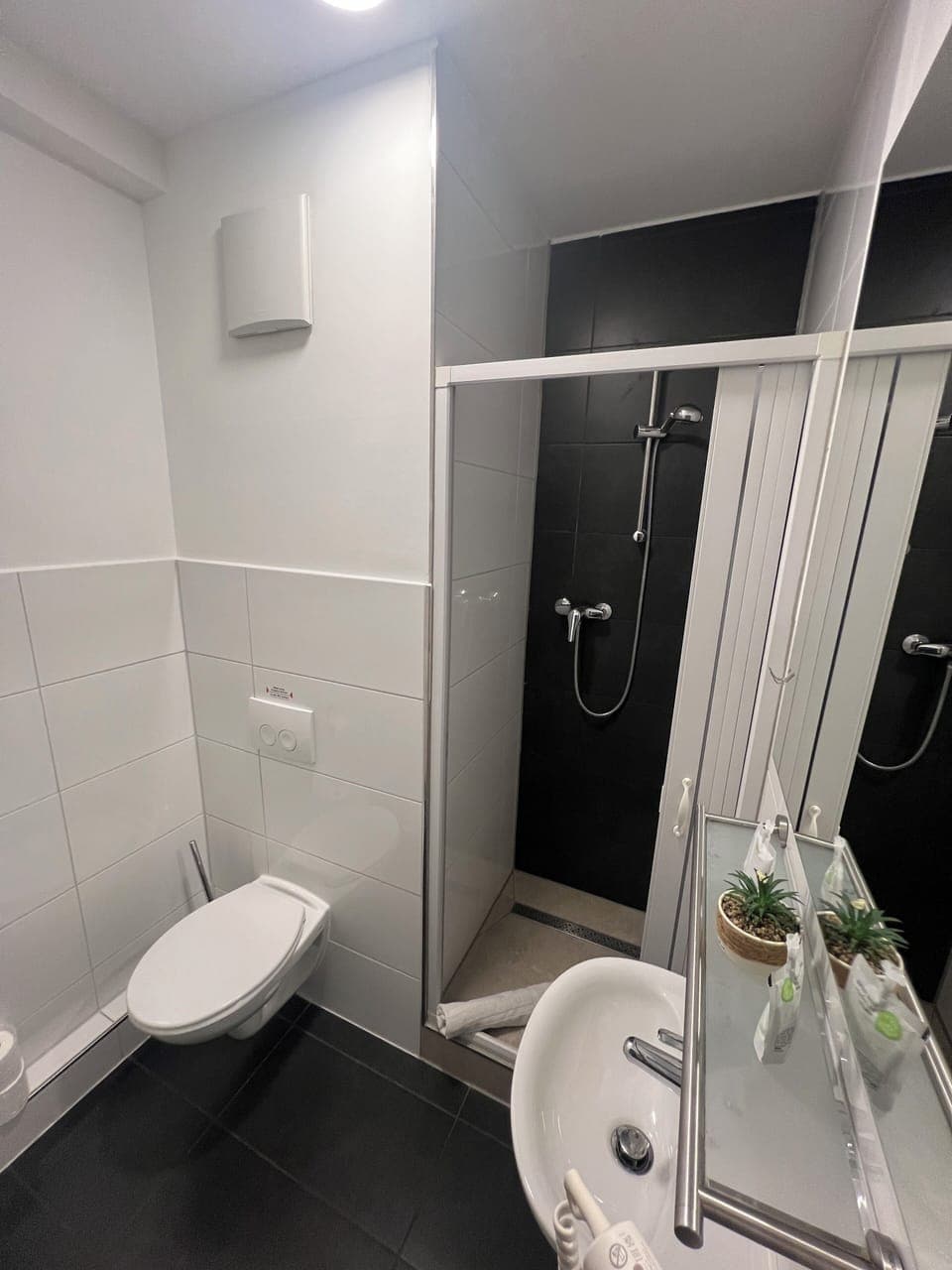 Double Room | Bathroom | Shower, rainfall showerhead, free toiletries, hair dryer