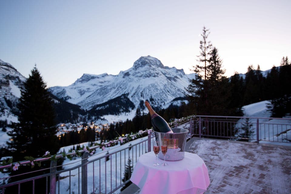 Outdoor banquet area