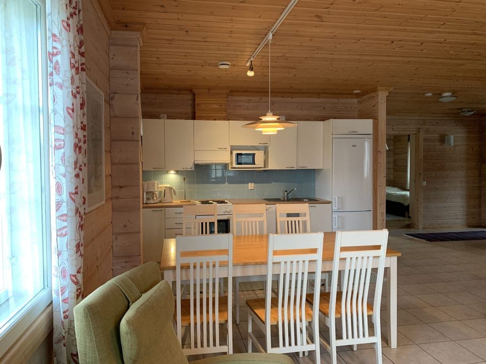 Shared fridge, microwave, highchair