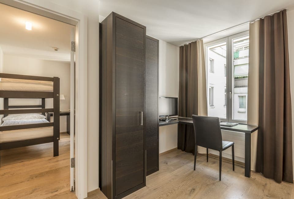 Quadruple Room | Premium bedding, in-room safe, desk, blackout drapes