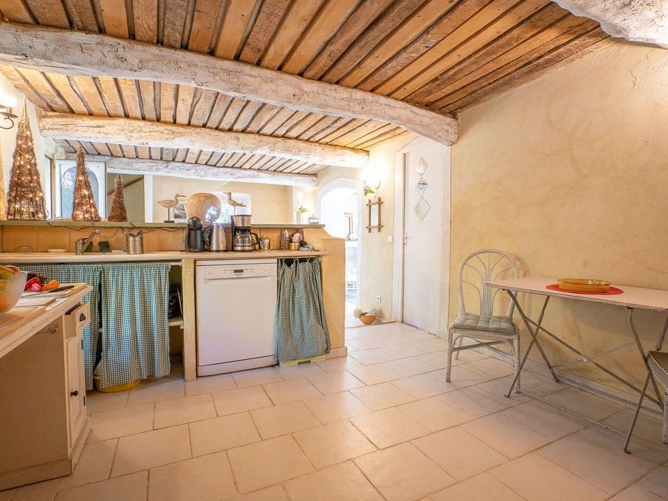 Property, Furniture, Cabinetry, Wood, Flooring, Interior Design, Floor, Table, Kitchen, Building