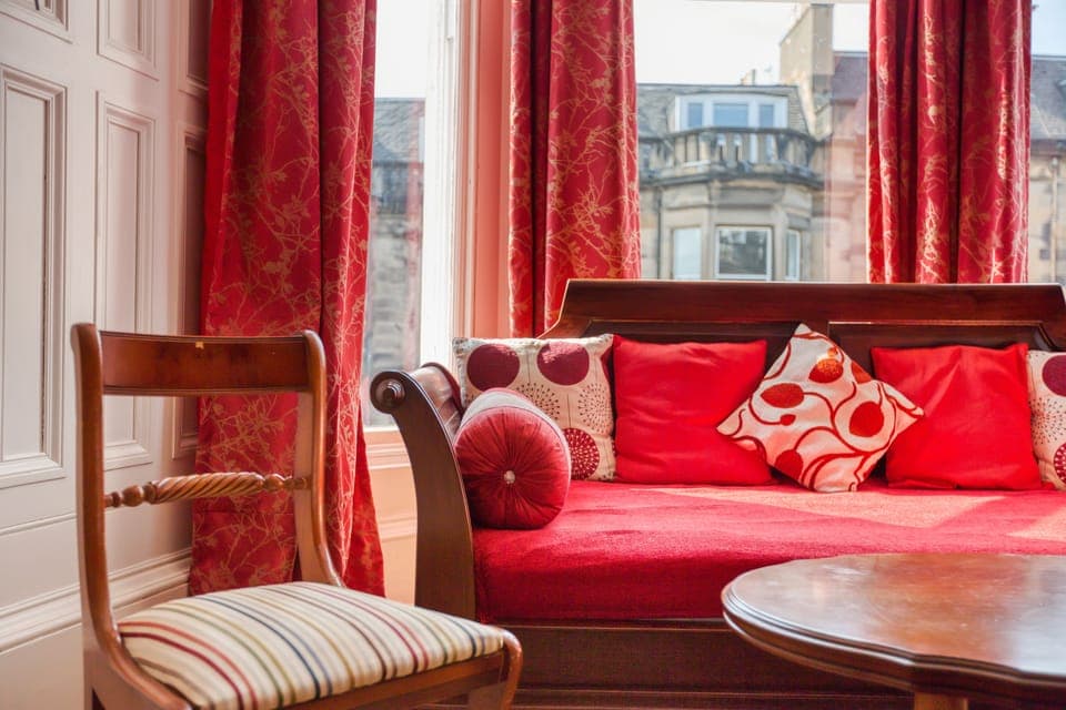 Premium bedding, desk, soundproofing, iron/ironing board