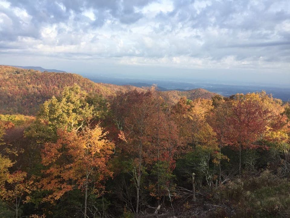 Golden hour over the Smoky Mountain ridgeline