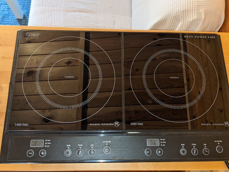 Induction hob in the kitchen 