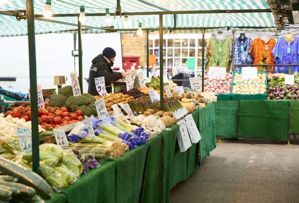 The Tuesday market in Moreton-in-Marsh