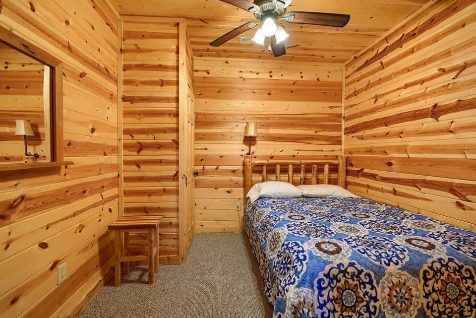 lower level bedroom #2 with queen bed