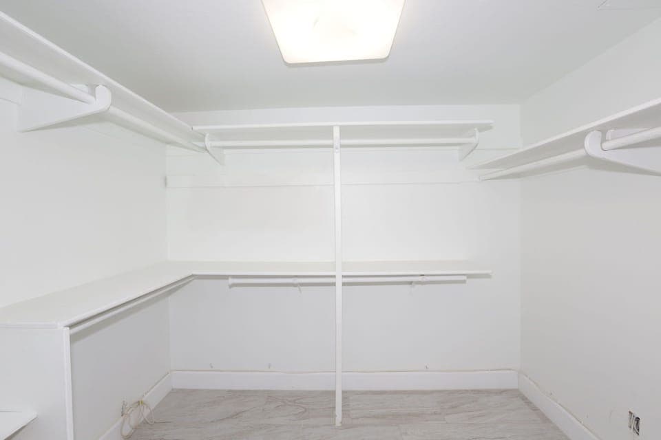 Large Closet Primary Bedroom  hangers are provided 