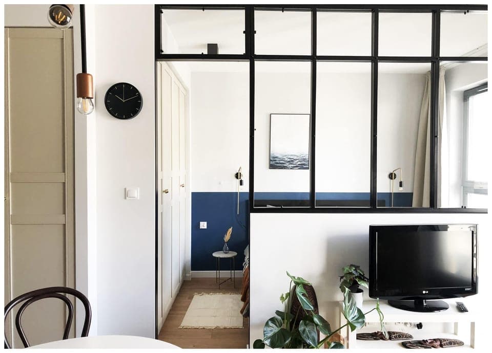 Modern TV in the apartment. 