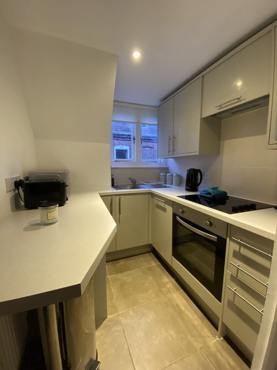 Premium Apartment | Private kitchen | Fridge, microwave, oven, stovetop