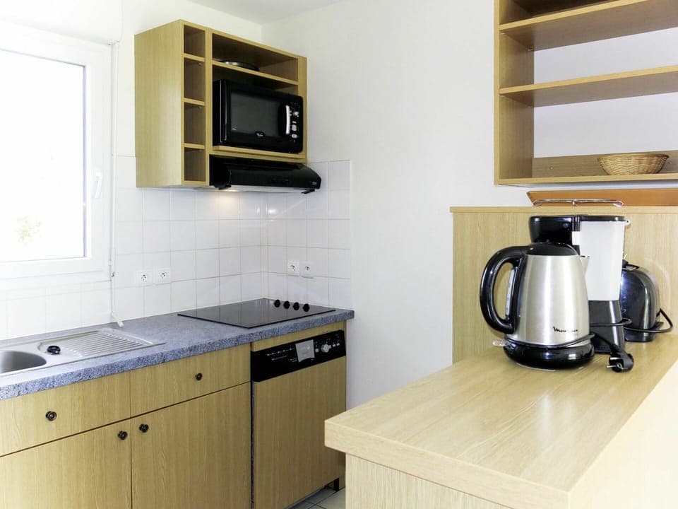 Countertop, Room, Property, Cabinetry, Kitchen, Furniture, Small Appliance, Yellow, Home, Interior Design