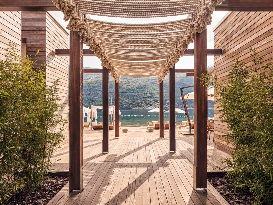 On the beach, beach shuttle, beach cabanas, sun loungers