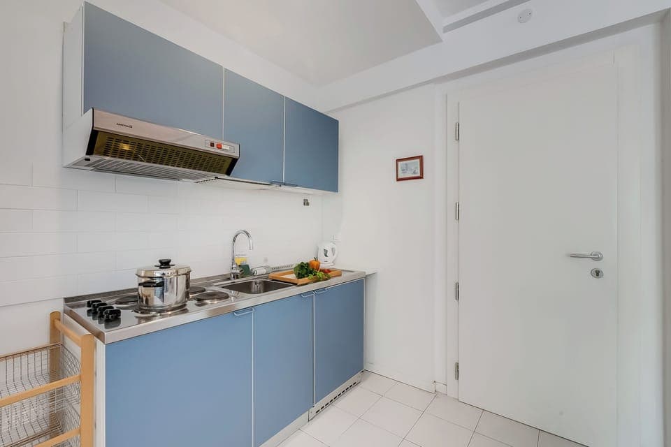 Family Apartment, Multiple Bedrooms, Lakeside (Residenza Lago D'Argento) | Private kitchen | Fridge, microwave, stovetop, coffee/tea maker