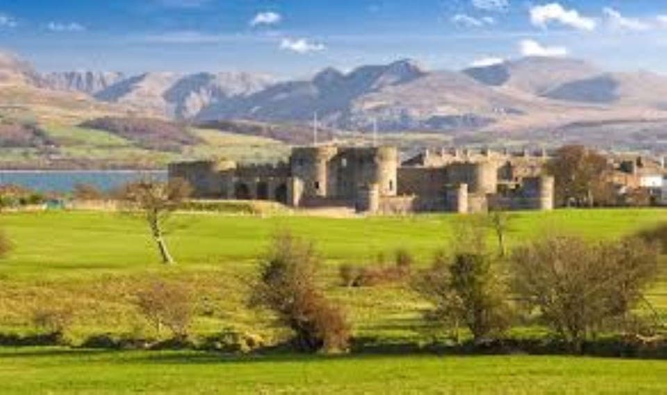 Beaumaris Castle from the fields