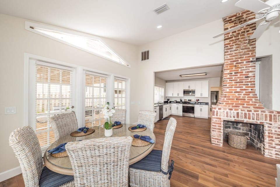 Open concept design for kitchen dining, living and reading room!