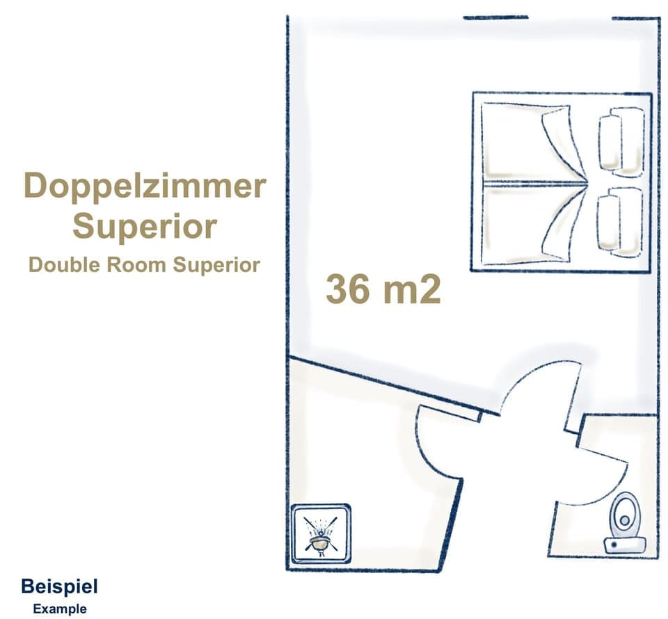 Superior Double or Twin Room | Floor plan