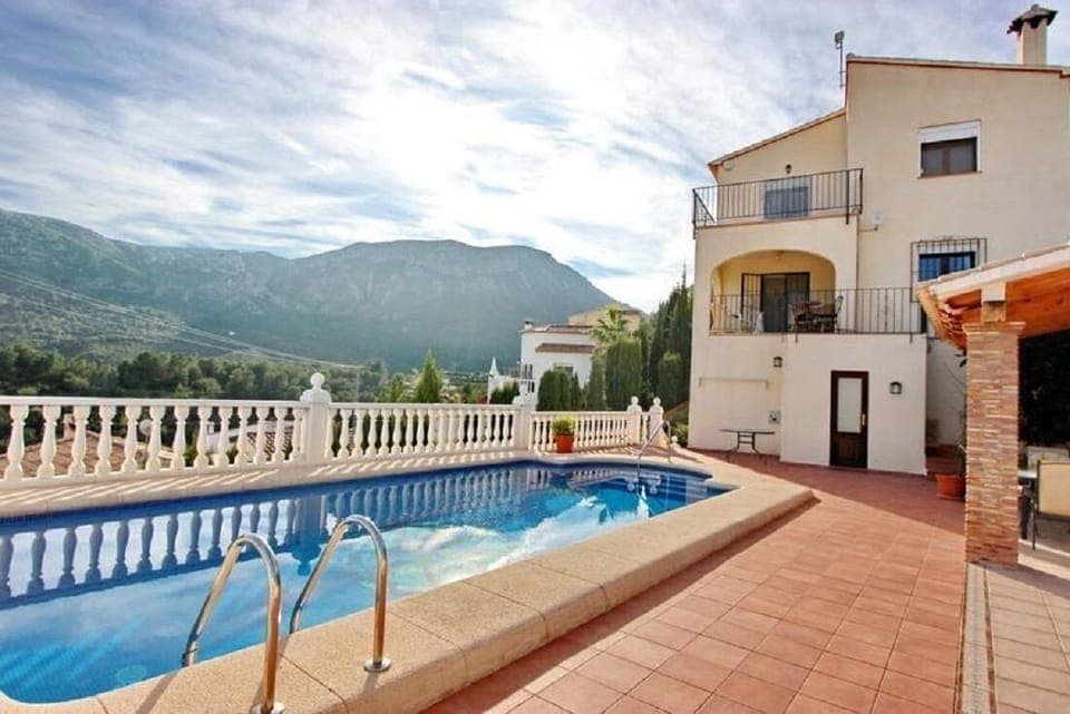 View from Pool to mountains