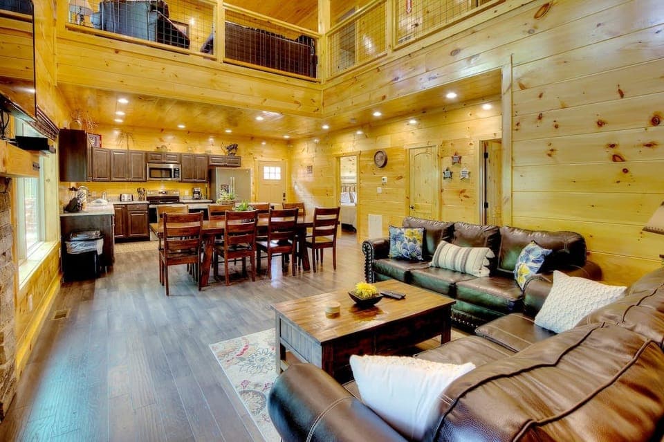 Large open living dining area