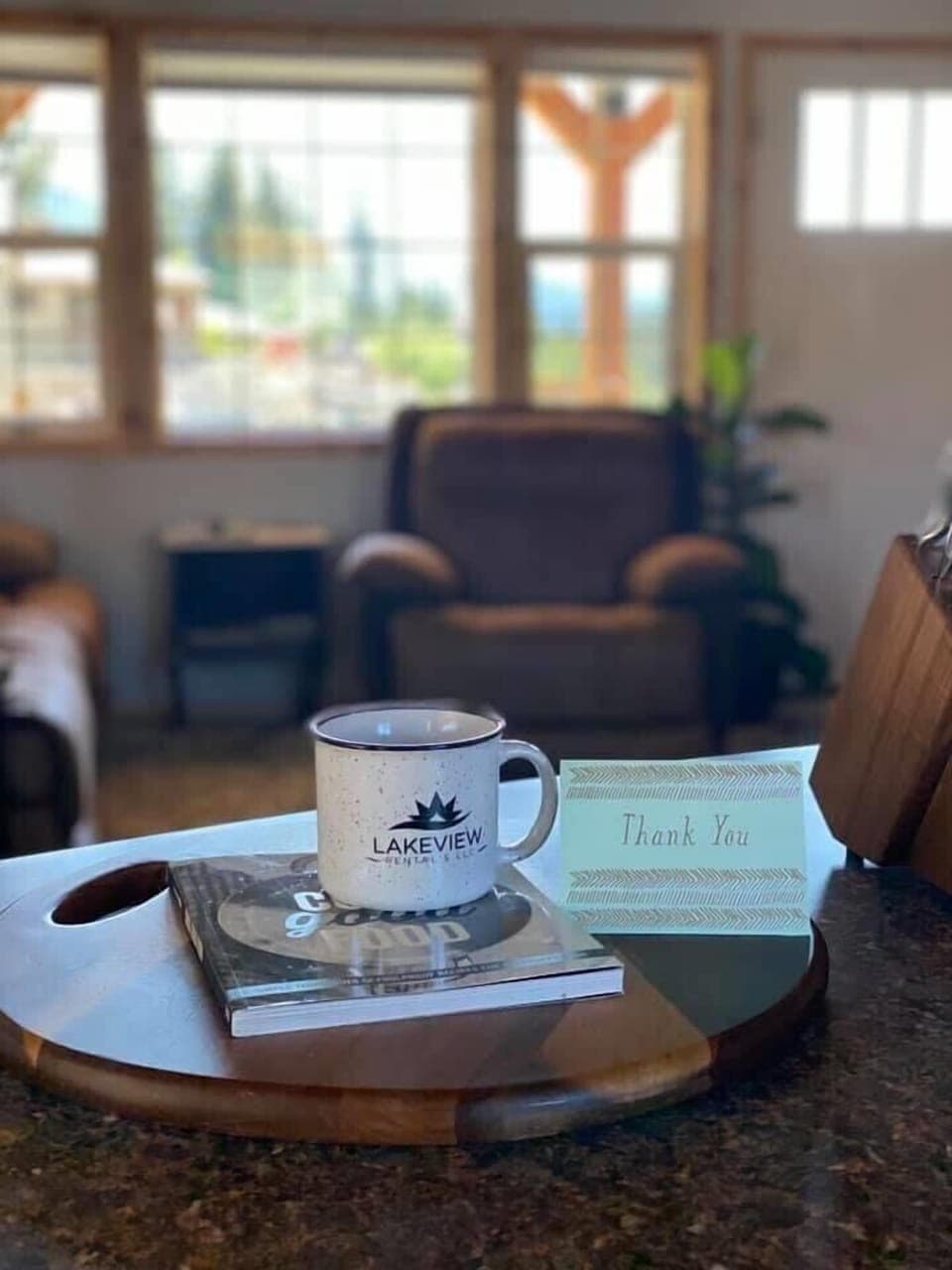 Savor the natural light, and cozy warmth as you enjoy a beverage.