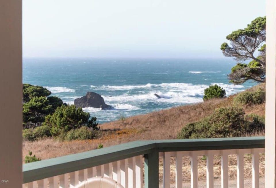 Watch the Crashing Waves along the bluffs and Whale Spouts along