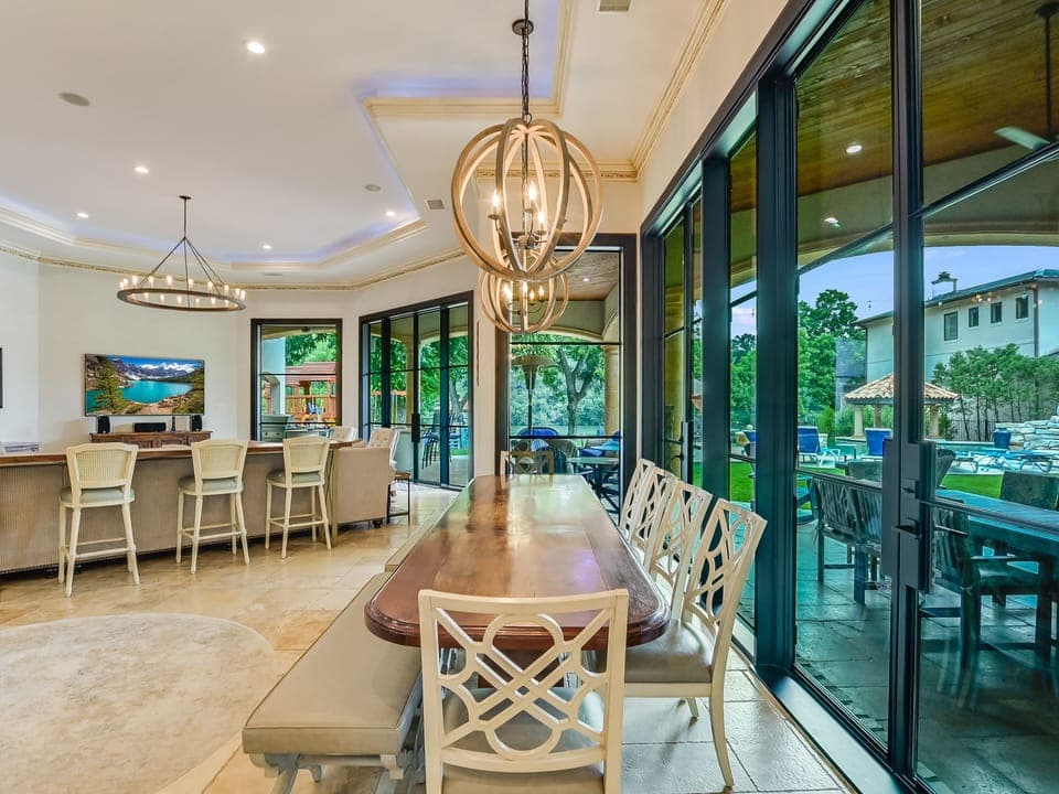 Dining Table with Views of Lake Austin