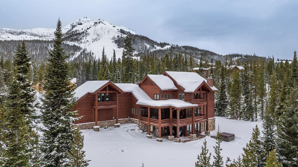 Back of timber Lodge