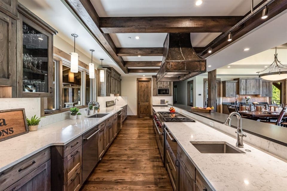 Chef's kitchen with additional butler's pantry