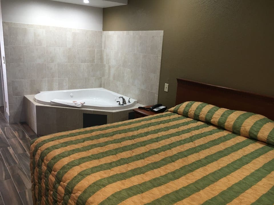 Desk, blackout drapes, iron/ironing board, WiFi