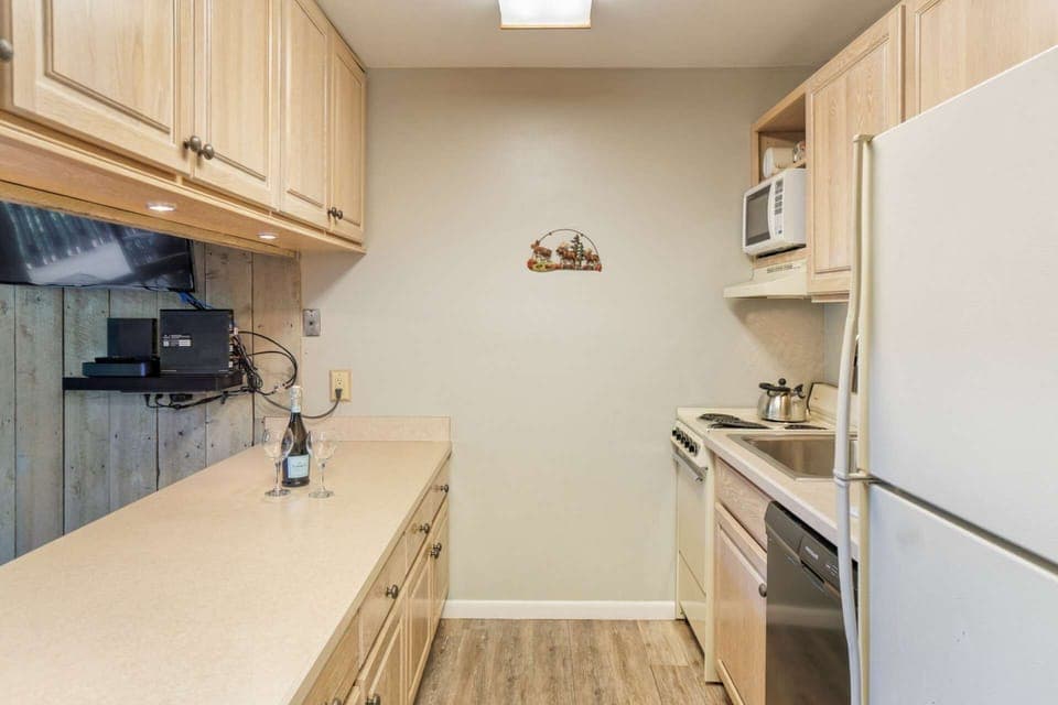 The kitchen has everything you need to prepare meals during your stay, making this a great place to call home during your visit.