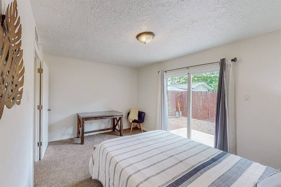 Desk and chair available for use