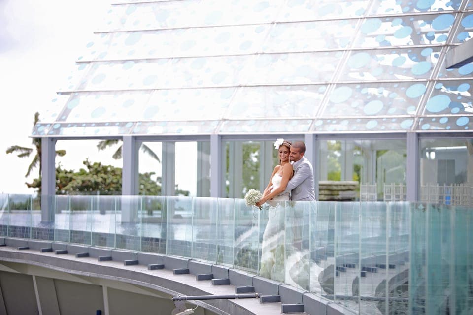 Outdoor wedding area