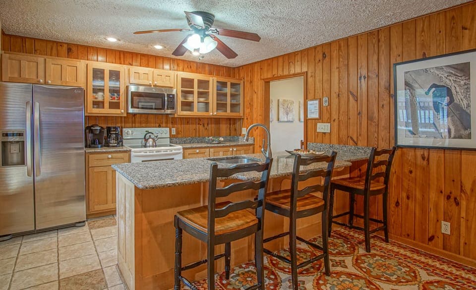 The kitchen is the first room you see upon walking into the unit.