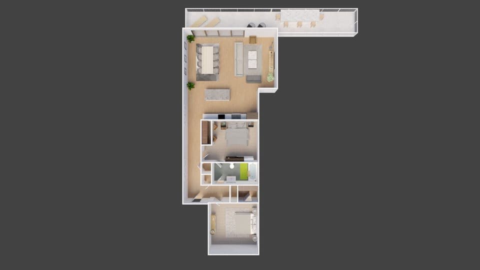 Floor plan rendering. 