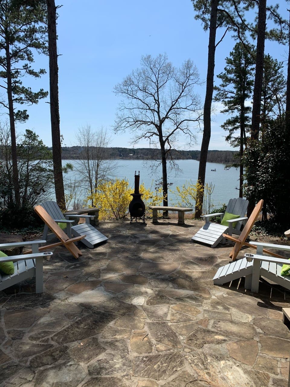 Patio overlooking the lake.