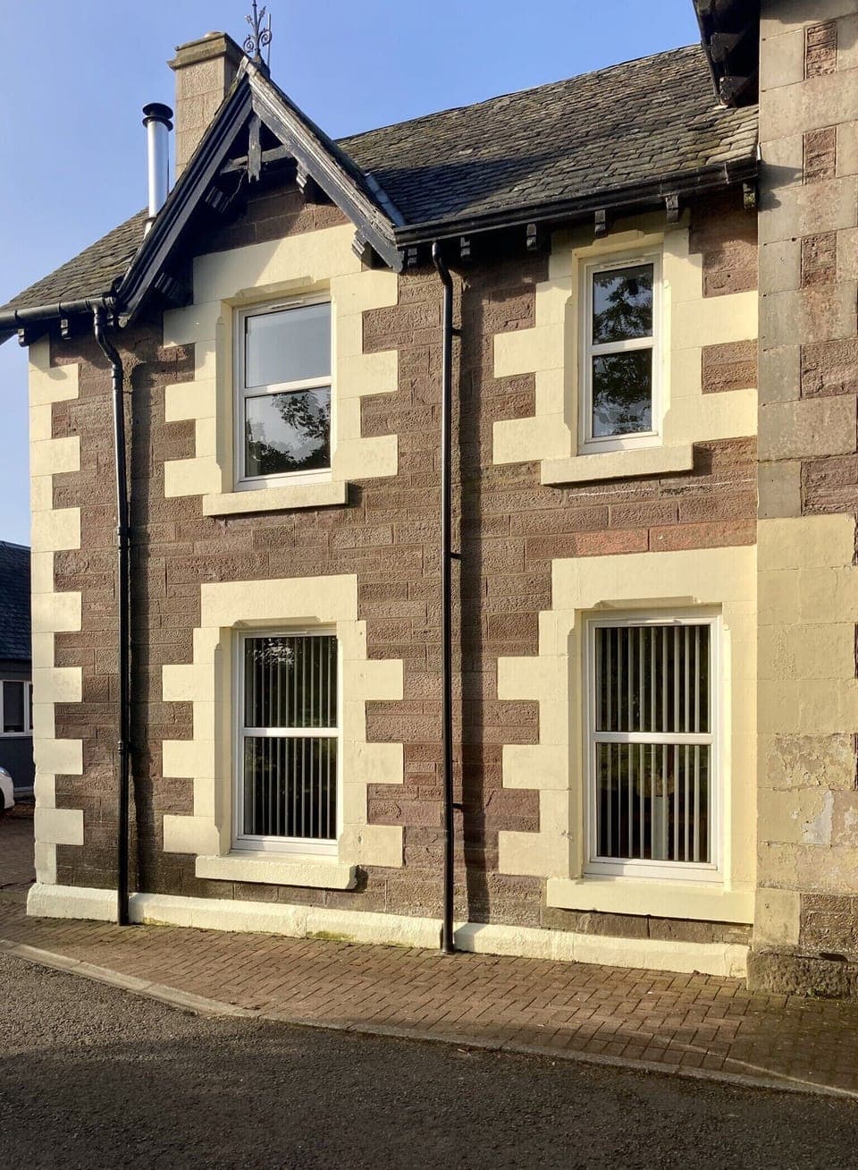 Front view of the house looking onto the children’s play park 