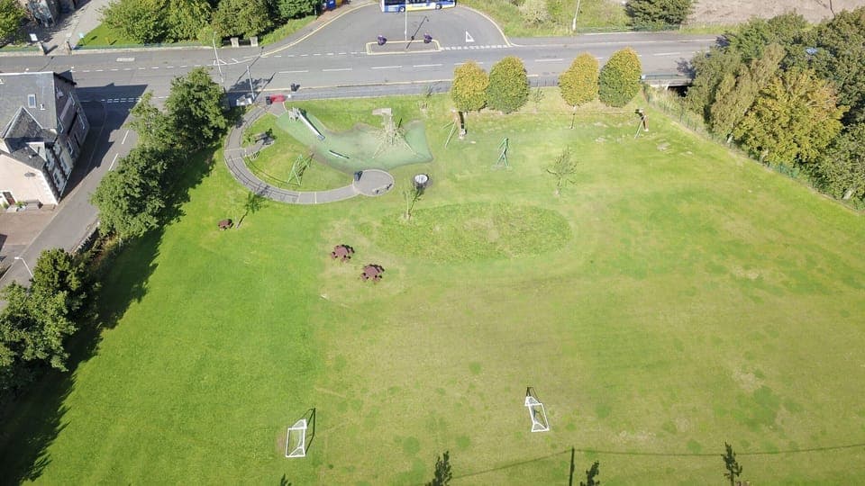 Children’s play park in front of the house. 