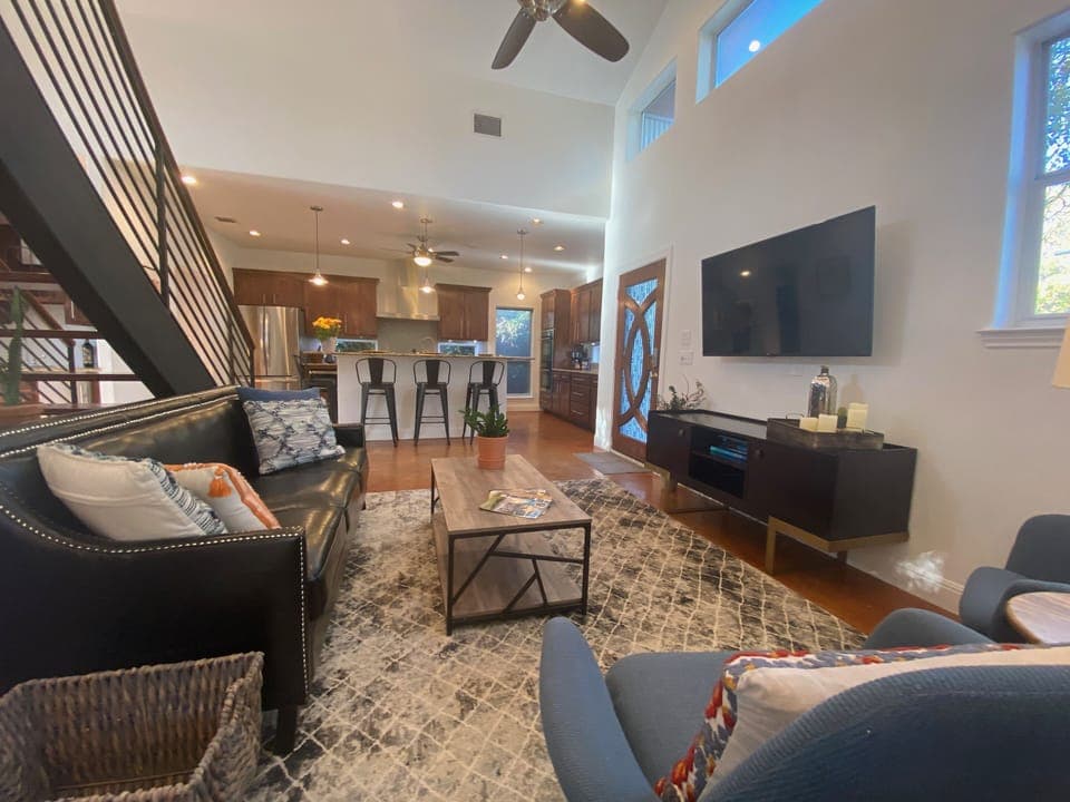 Gather 'round in the living room.