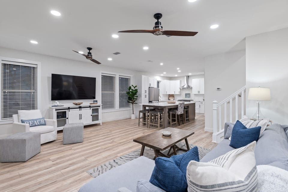 The living room is a great place to hang out together.