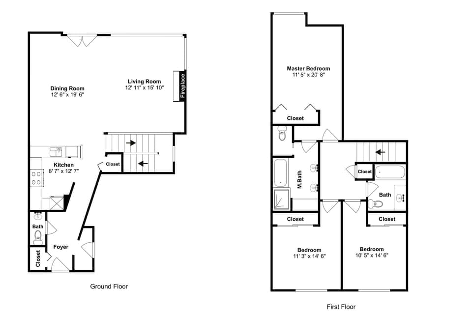 Townhome, 3 Bedrooms | Floor plan