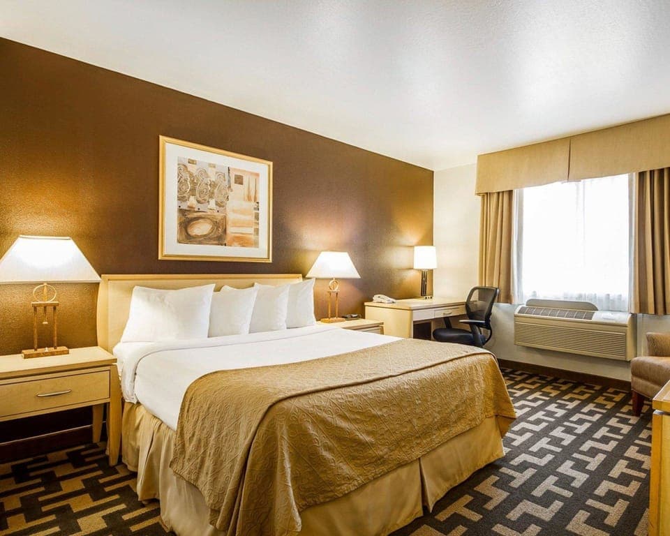 Standard Room, 1 Queen Bed | In-room safe, desk, blackout drapes, iron/ironing board