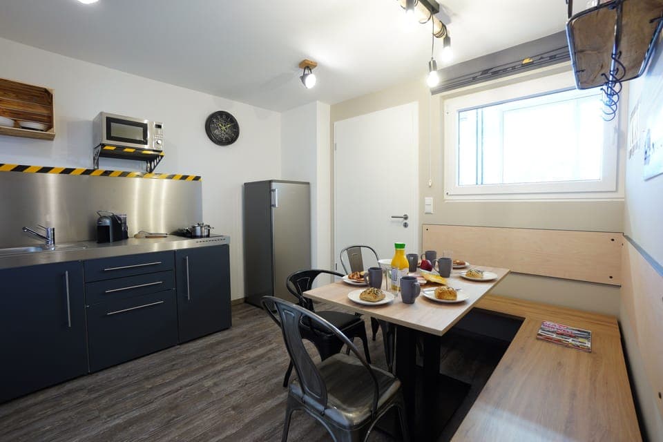 45-inch flat-screen TV with cable channels, TV