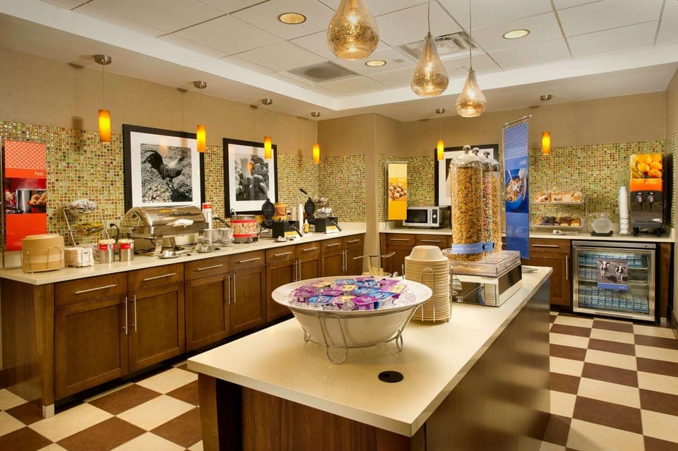 Free daily self-serve breakfast