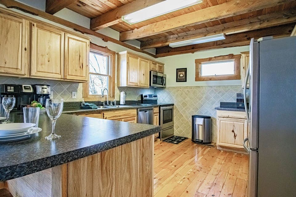 Kitchen is located on the main level.