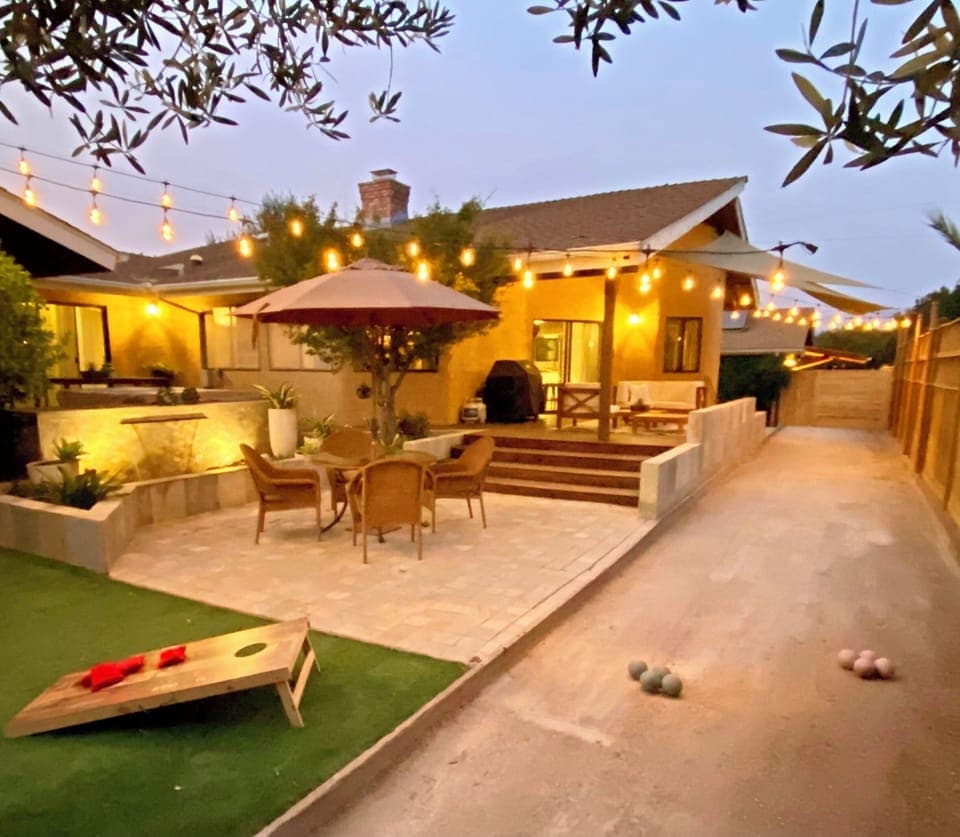 Rear yard BOCCE court