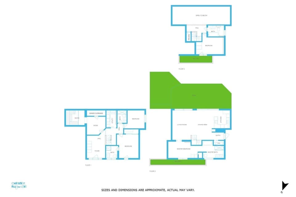 Chalet des Cimes floorplan (scroll for detailed plans)