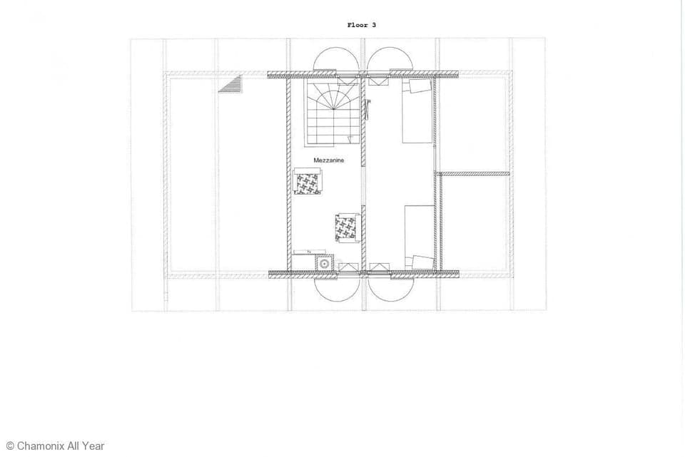 Floor plan of the mezzanine floor