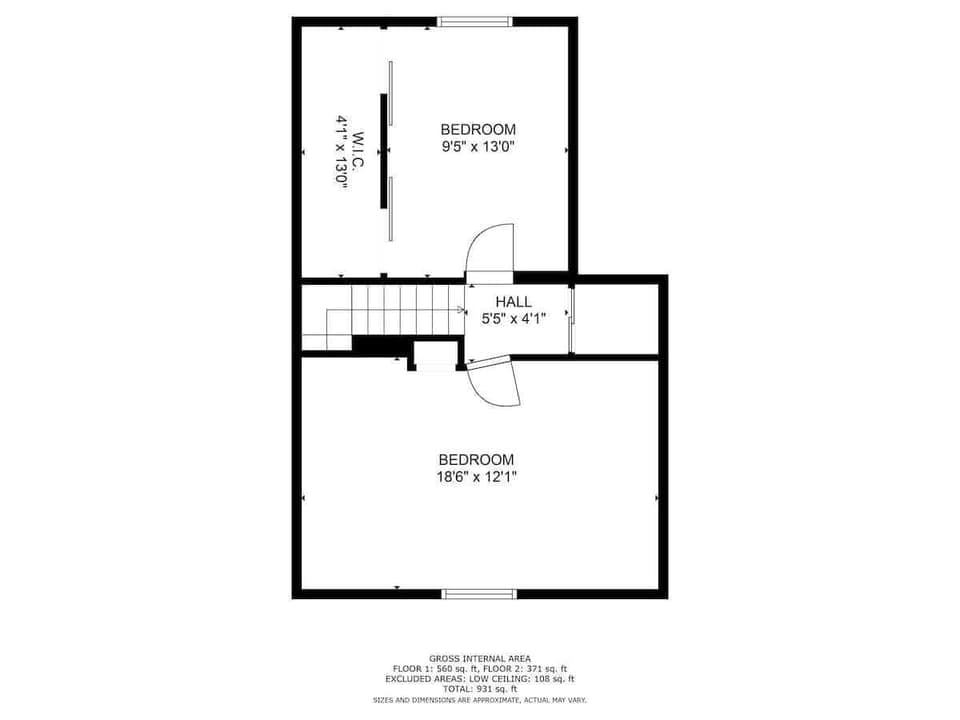 Upstairs floorplan