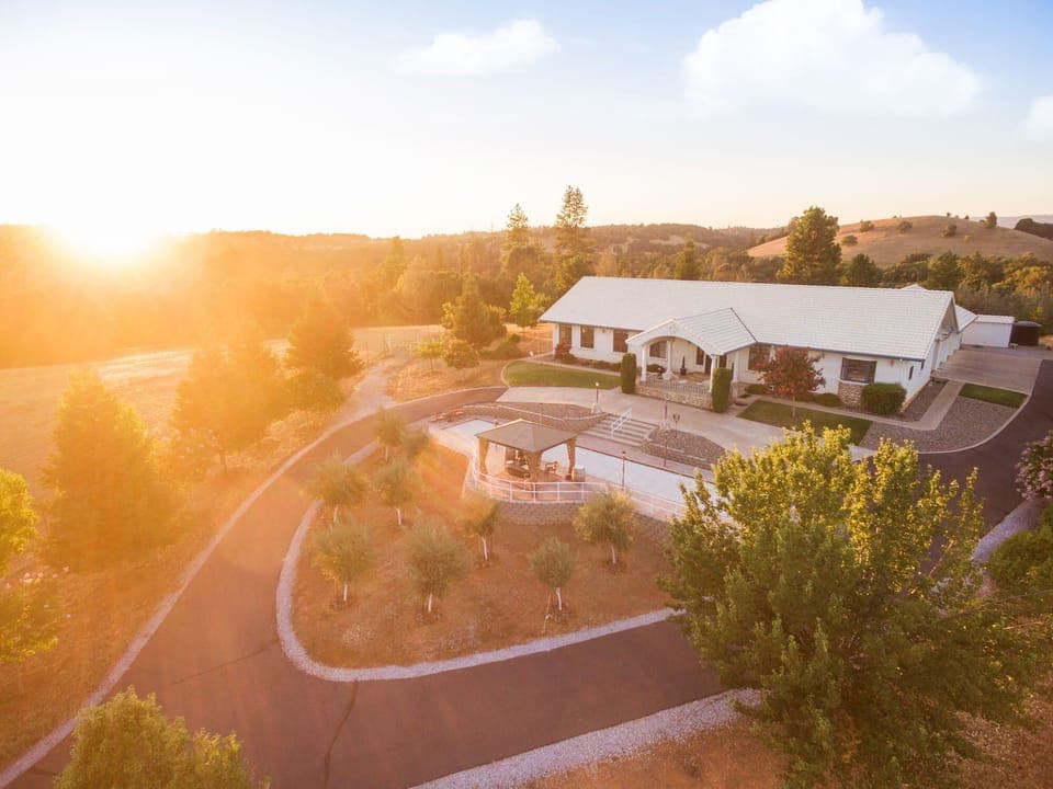 Beautiful Sunsets! Wrap around driveway near our bocce ball court & olive trees
