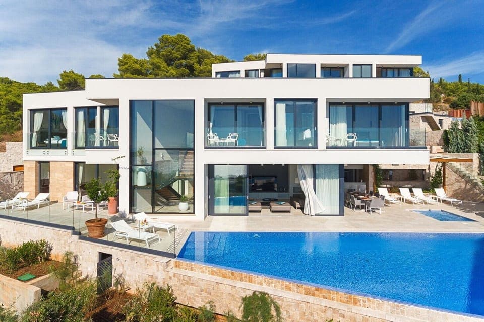 Croatia luxury villa Hvar Fantasy with a private terrace and heated pool for fulfilled vacation and rent