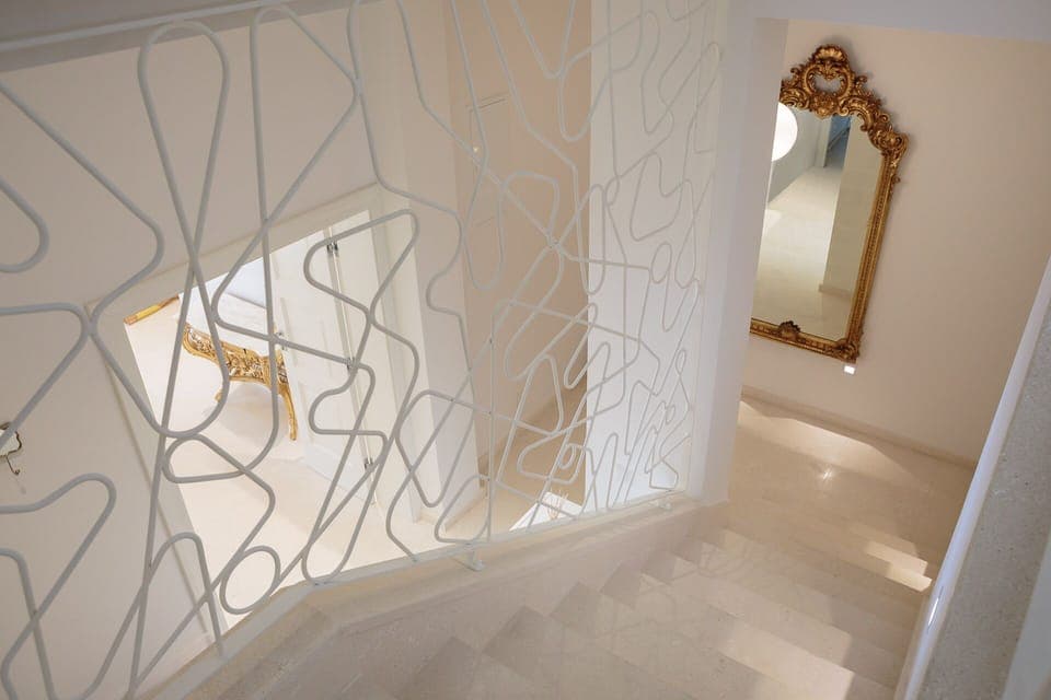 Stairs leading to the first floor of Croatia luxury holiday villa Primosten Glamour 